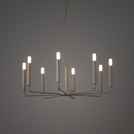 Lampa wisząca żyrandol metalowy w kolorze beżowym o średnicy 73cm 8xE14 ORTO Nowodvorski 12525