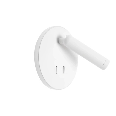 Okrągły biały kinkiet z ruchomą tubą i podświetleniem Maxlight W0431 Lux