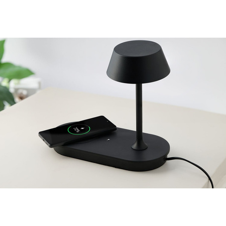 Lampka stołowa z funkcją ładowania NFC FINO TABLE DIMM NFC CHARGER BK AZZARDO AZ5913