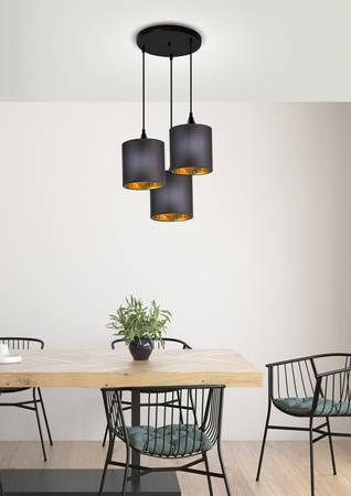 LONG LAMPA WISZĄCA TALERZ 3X40W E14 CZARNY Candellux 33-73969