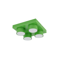 Kwadratowa zielona lampa sufitowa BRIX GREEN 4XGX53 Tk Lighting 11287