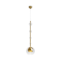 Szklana pojedyńcza lampa wisząca z kulkami na przewodzie Ros MOD227PL-01BS Maytoni