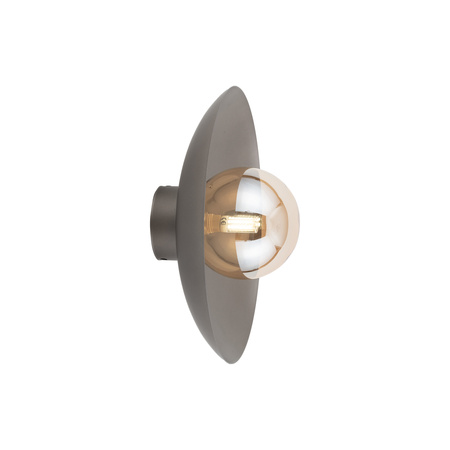 Kinkiet metalowy w odcieniu brązu ze szklanym kloszem SLATE NEW BROWN GLASS 1XG9 Tk Lighting 11352