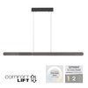 Lampa wisząca liniowa LED rozsuwana 100-160cm CIEMNOMENTALOWO-BRĄZOWY ADRIANA ROUND Paul Neuhaus 2577-34  