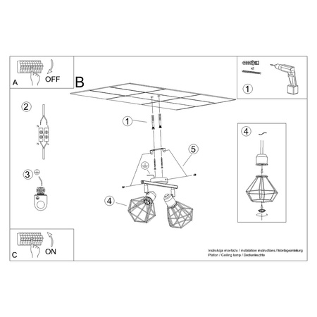 Lampa sufitowa ARTEMIS Sollux SL.1106