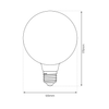 Żarówka Filamentowa LED 6W G125 E27 2700K Amber Eko-Light EKZF8016
