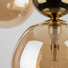 Lampa wisząca potrójna bursztynowe klosze plus ozdobne złote kule SIA GOLD 3xG9 Tk Lighting 10898