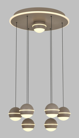 Lampa wisząca siódemka okrągła Biarritz kaszmirowa Aviano Lighting 5047-813