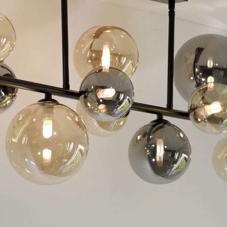 Lampa sufitowa z dymionymi i bursztynowymi kloszami POPSICLE Paul Neuhaus 6583-18