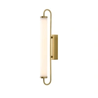 Kinkiet tuba akrylowa Olendria LED 3500K IP44 złoty WL0119-M Yaskr