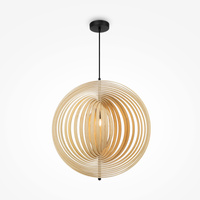 Lampa wisząca wykonana z drewna o średnicy 60cm Roots MOD197PL-01W2 Maytoni