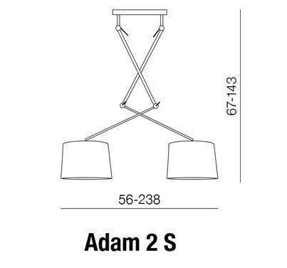 Stelaż lampy wiszącej ADAM LAMPBODY 2 S AZzardo MD2299-2S AZ1842
