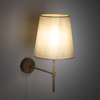 Kinkiet w kolorze sabia z abbazurem z lnu ELIZABETH SABIA 1xE27 Tk Lighting 11166