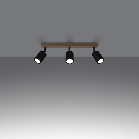 Plafon VERDO 3L czarny Sollux SL.1293