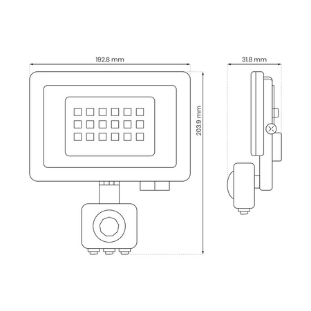 Naświetlacz LED 50W 4000K PIR Eko-Light EKN1627
