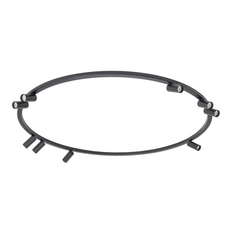 Czarny okrąg sufitowy średnica ok 130cm z 9 reflektorami 9xGU10 FOURTY ROUND Nowodvorski 11950