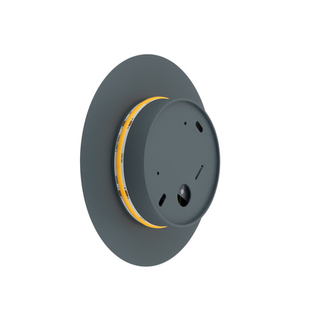 Okrągły metalowy płaski kinkiet 15cm w kolorze szarego błękitu - podświetlenie ściany RING LED S 3000K Nowodvorski 12666