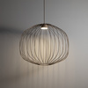 Beżowa lampa wisząca o średnicy 58cm z drutu SPHERA M SABIA 1XGX53 Tk Lighting 11306