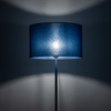 Lampa podłogowa abażur walcowy 50cm w kolorze niebieskim DALUM NAVY 1xE27 Tk Lighting 16229