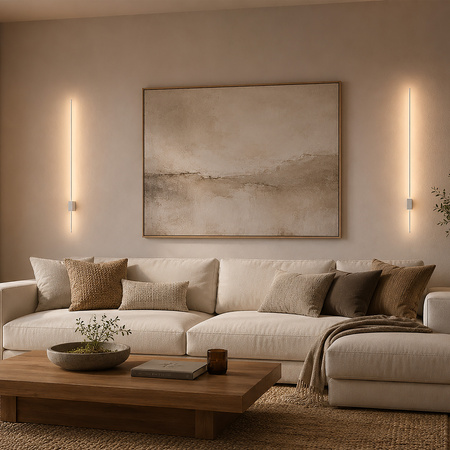 Cienki biały kinkiet 88cm podświetlający ściene LIXA WHITE KINKIET LED 12W 1xLED Tk Lighting 18296