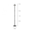 Czarna lampa podłogowa akumulatorowa ładowana na USB także na zewnątrz IP44 AMAG Just Light 19311-18
