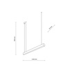 Podłużna lampa wisząca liniowa 120cm wybór barwy światła LUXE BLACK CCT Tk Lighting 18173