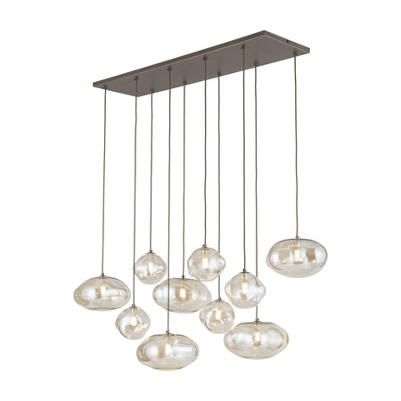 Lampa wisząca dziesięć zwisających nieregularnych kloszy NEBIA NEW BROWN 10XG9 Tk Lighting 11793