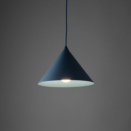 Niebieska stożkowa lampa wisząca o średnicy 21cm CONO S NAVY 1XE27 Tk Lighting 11413