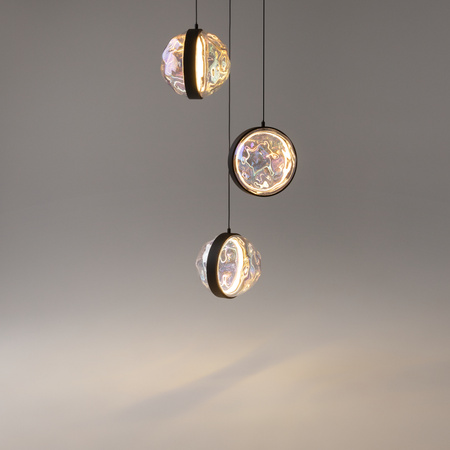 Lampa wisząca potrójna z pięknymi szklanymi kulami LED 2700K Misterio MOD379PL-L17B2.7K Maytoni