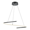 Czarna lampa wisząca niezamknięty okrąg 60cm LED Curve MOD242PL-L33BK Maytoni