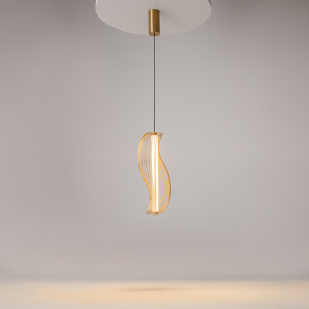 Złota druciana lampa wisząca LED 3000K Shadows of the past MOD263PL-L20BS3K Maytoni