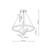 Lampa wisząca Marissa Ring złota z motywem motyla LED CCT Light Prestige LP-2515/1P GD