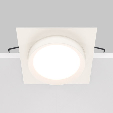 Oprawa biała wpuszczana na żarówkę GX53 o szerokości 11cm Hoop DL086-GX53-SQ-W Maytoni
