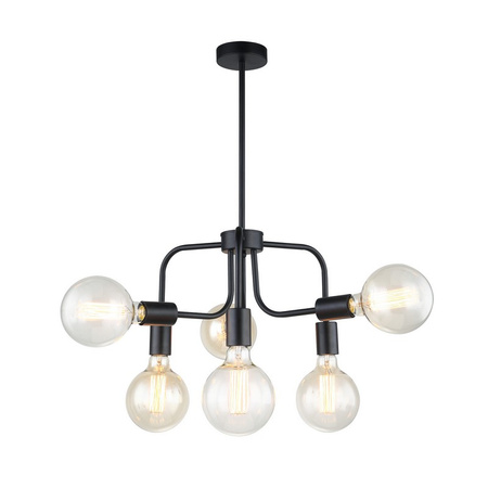 Lampa wisząca KRISTY czarna Italux MDM-3678/6 BK