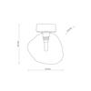 Oprawa sufitowa / kinkiet szklany bursztynowy klosz LAVA SABIA 1XG9  SMALL Tk Lighting 11104