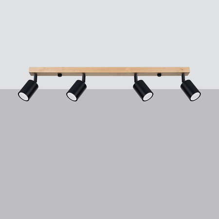 Plafon VERDO 4 czarny Sollux SL.1294