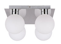Oden lampa sufitowa chromowy 4x40w g9 klosz biały Candellux 98-03256