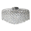 Lampa sufitowa kryształowa chrom o średnicy 60cm 11xE14 BURANO 60 TOP CH Azzardo AZ6910