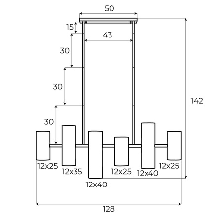 Lampa do salonu MAXLIGHT P0504 LAMPA WISZĄCA LAXER BIAŁA