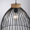 Lampa wisząca druciana z elementem drewna 1xE27 LAMI Just Light 11419-18
