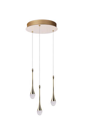 Elegancka złota lampa wisząca potrójna DALMA 3 ROUND GO AZZARDO AZ6010