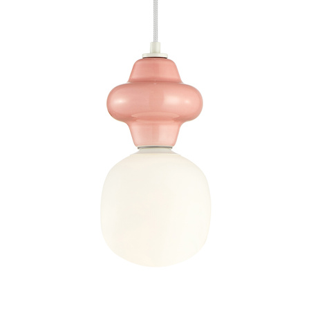 Lampa wisząca ceramiczna różowa 1xE14 Latera Italux PND-94331-1S-PK