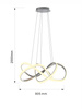 Duża lampa wisząca ARTE srebrna LED 90cm średnicy Aviano Lighting 7097-0163
