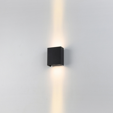 Kinkiet elewacyjny dwukierunkowy LED Monto Italux OWL-24972-2-BK