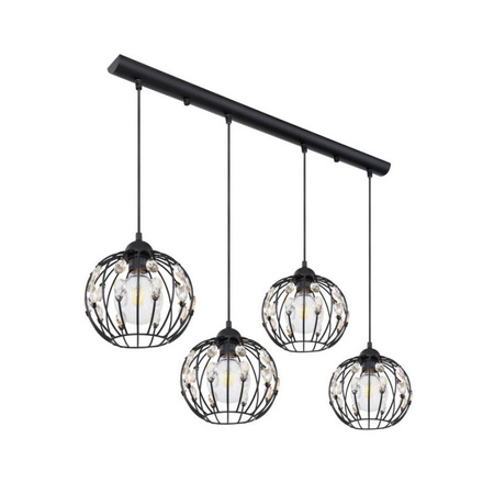 Lampa wisząca HANAKO czarna Globo 16029-4H