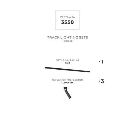 ZESTAW SZYNOWY 3xGU10 Zuma Line 3558