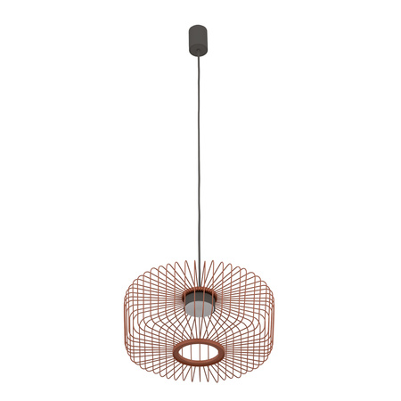 Lampa wisząca druciana cylindryczna w kolorze terakota na żarówkę GX53 KENAI C Nowodvorski 12227