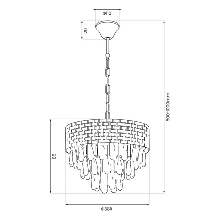 Żyrandol Charlize 4xE14 Milagro ML0190
