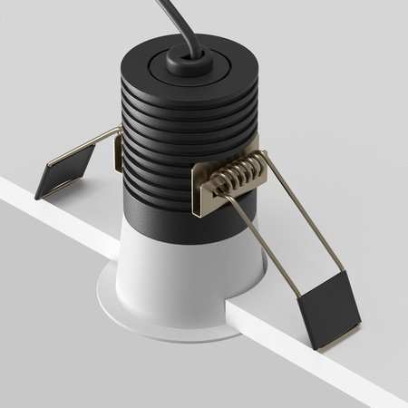 Mała okrągła oprawa podtynkowa 6cm LED 3000K Minor DL089-9W3K-BW Maytoni