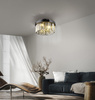 Okrągła czarna lampa sufitowa 30cm ze szklanymi zwisami KULUNKA 4xG9 Just Light 15048-18